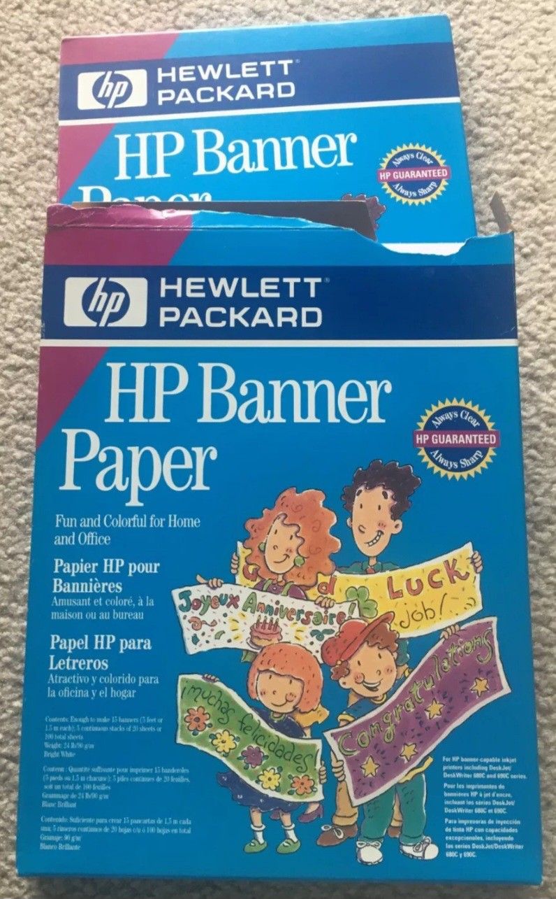 NEW HP Banner Paper Sheets C1820A - 6 stacks - 20 sheets + 10 sheets- 110 sheets