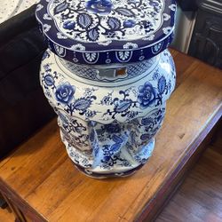 Vintage Asian Ceramic Garden Bench