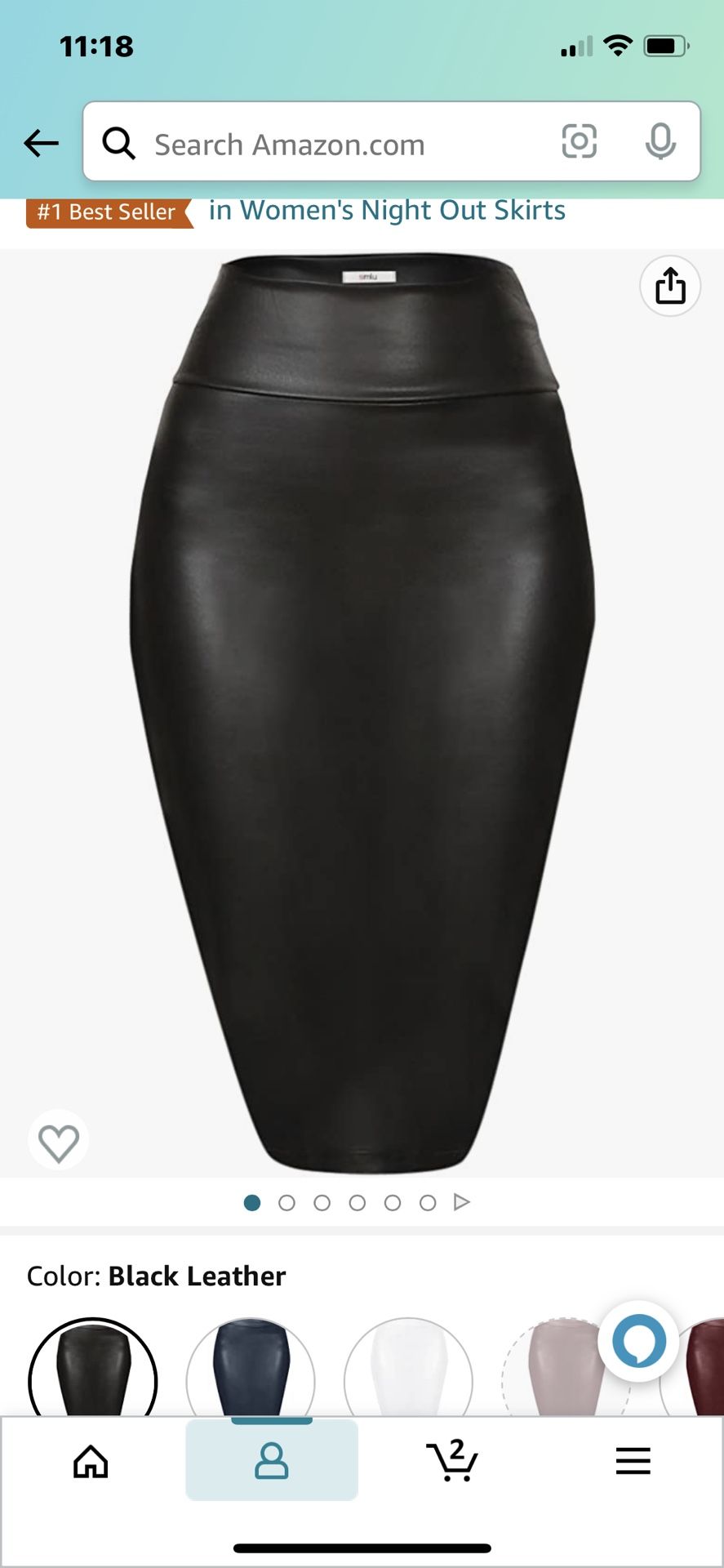 Faux Leather Pencil Skirt
