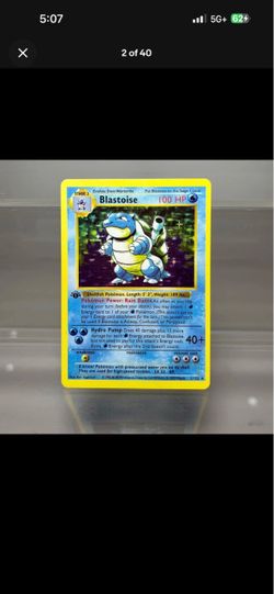 Blastoise Holo Rare Pokémon Card 2/102 Base Set