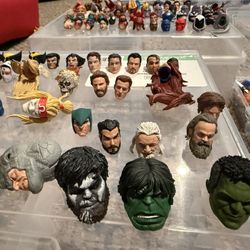 🚨HUGE MARVEL LEGENDS CUSTOM FODDER LOT - 90 HEADS + 300+ HANDS + WEAPONS & More