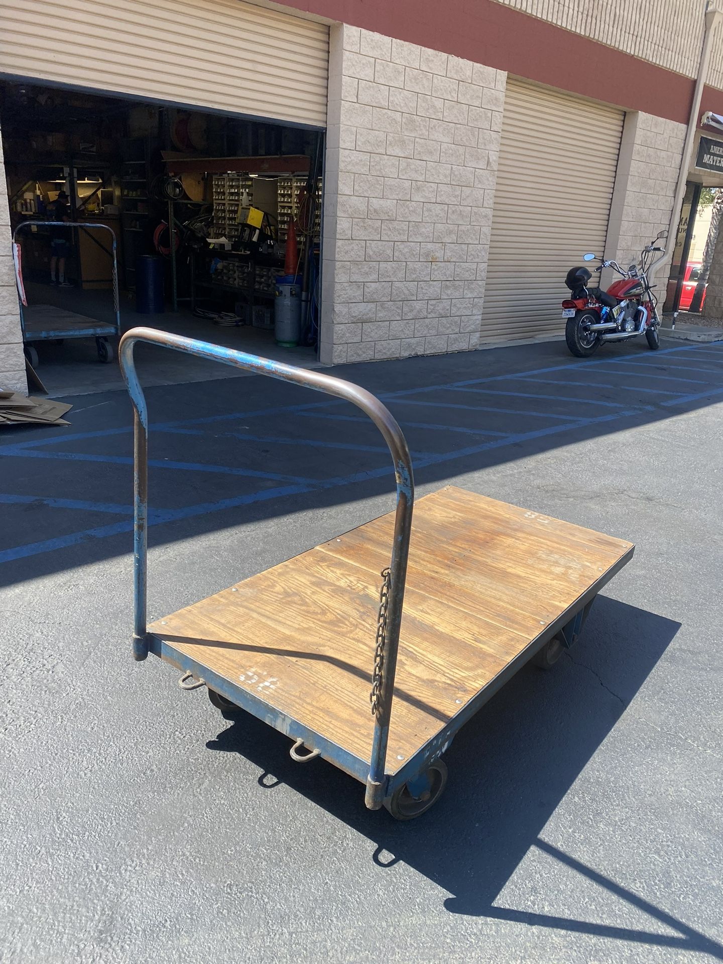 Large Flatbed Utility Cart Warehouse Shipping Cart