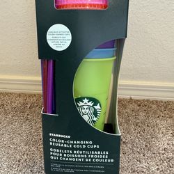 Starbucks Vibrant Color-Changing Cups Set NWT