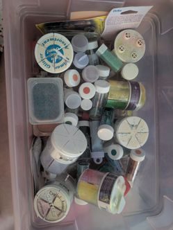 Box full of glitter for crafting