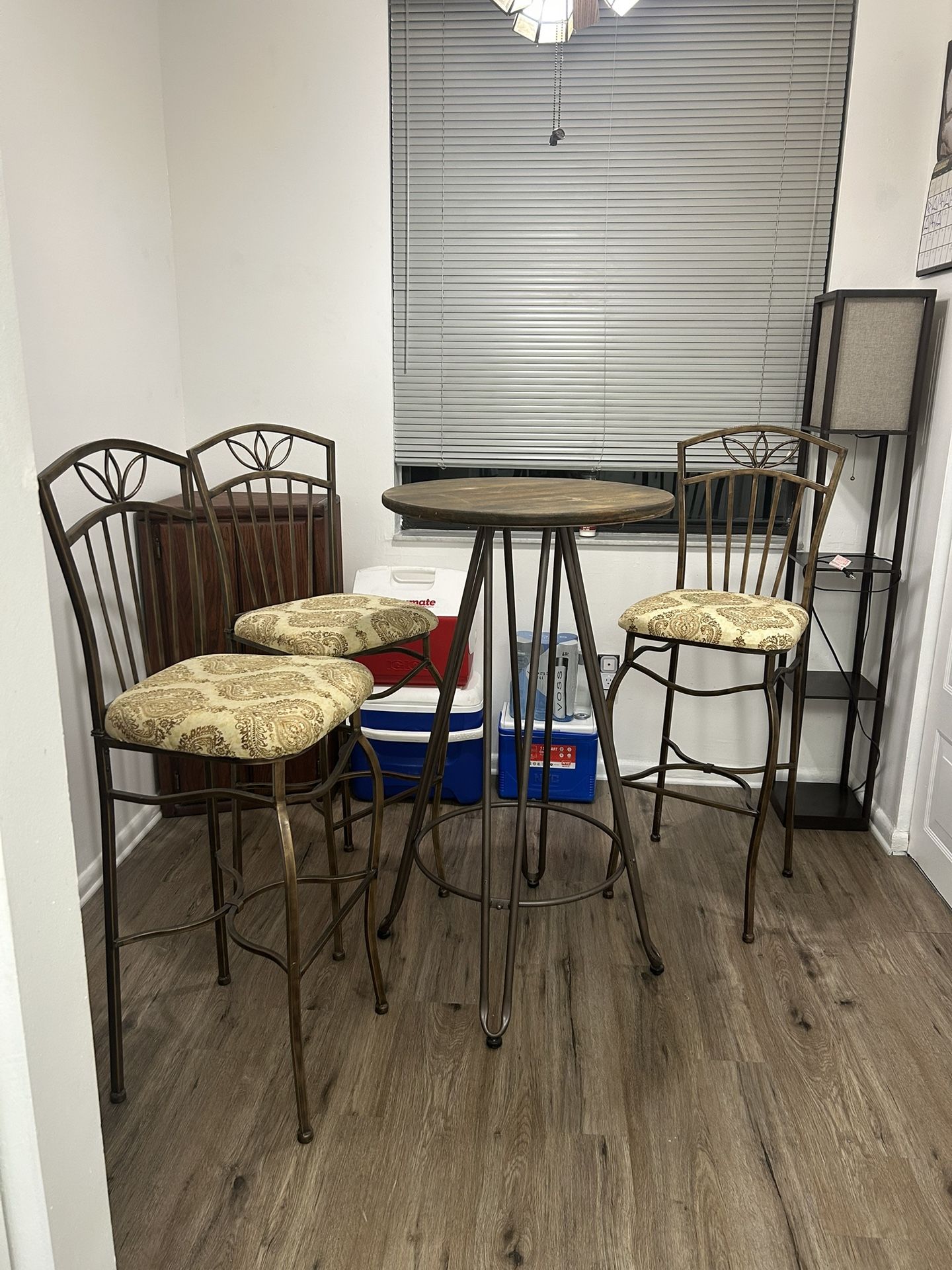 Bar Table With Three Stools