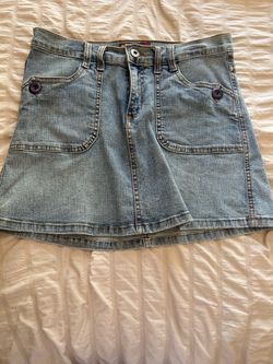 Just USA denim mini skirt light wash