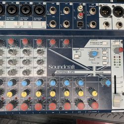 Soundcraft Notepad-8FX 8-Channel Podcast Mixer Podcasting Interface, USB+Effects