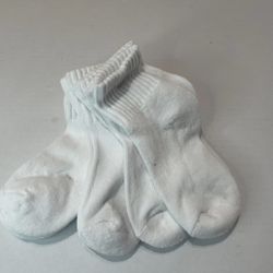 Wonder Nation Girls Cushioned Ankle Socks, 5-Pack, Sizes S (6-10.5).  (AJ)