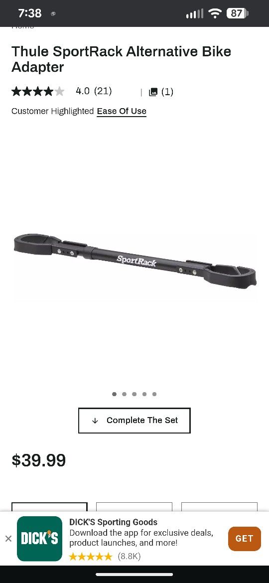 Thule Women's Bike Rack Adapter 