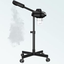 TASALON Steamer on Wheels for Professional Skin Rejuvenation, Facial Steamer Kit for Home, Spa, Clinic - Warm Mist, Ozone Face Humidifier - Po