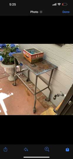 Vintage Industrial Rolling Table