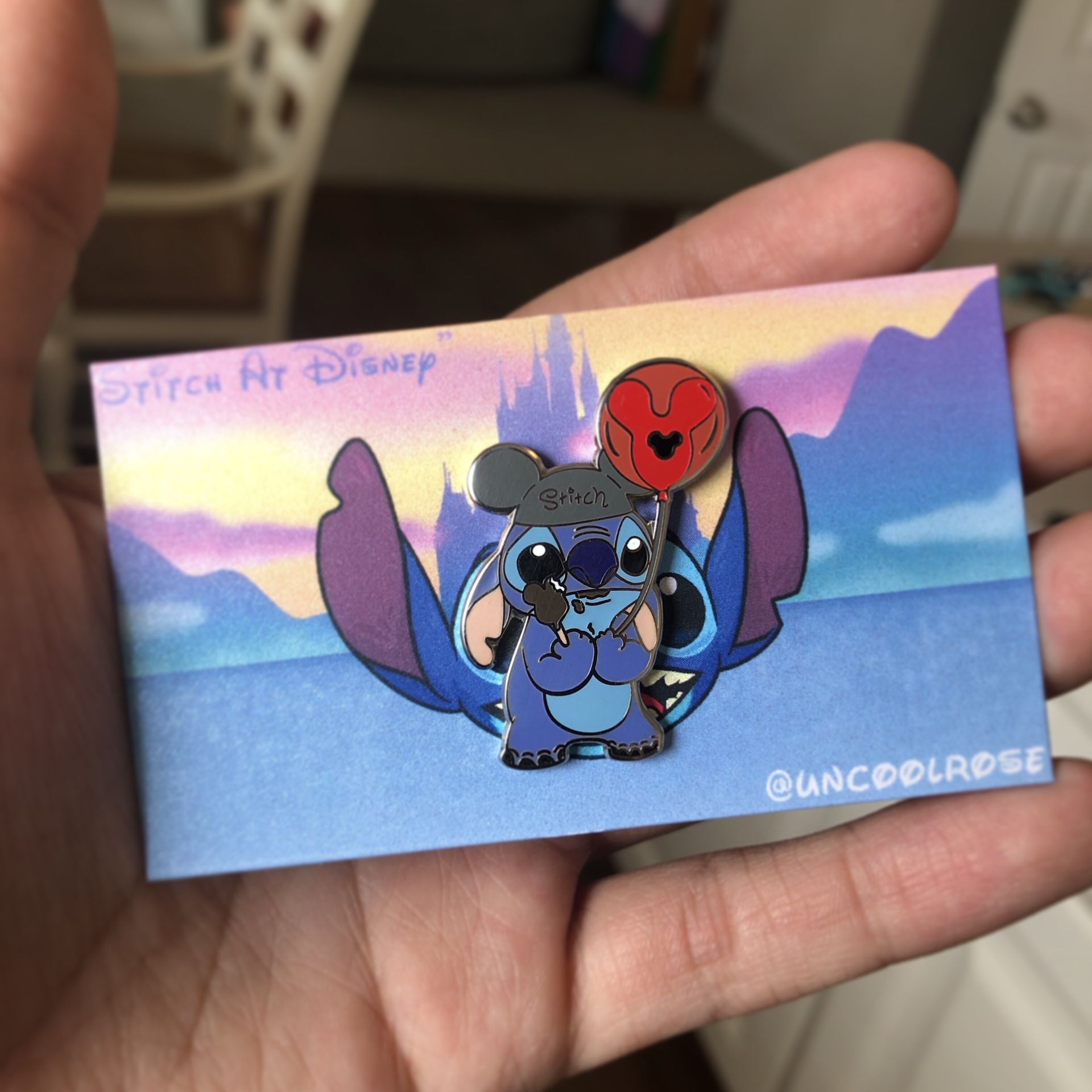 “Stitch At Disney” hard enamel Pin