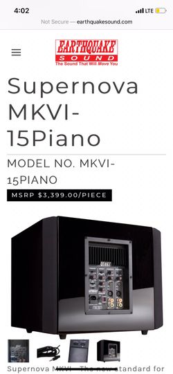 Earthquake supernova 15 inch amplified subwoofer