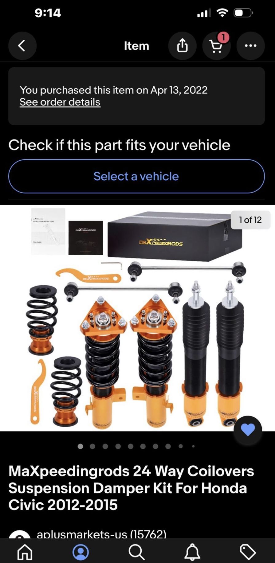MaXpeedingrods 24 Way Coilover Suspension Damper Kit For Honda Civic 2012-2015