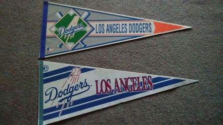 Vintage Los Angeles Dodgers pennants