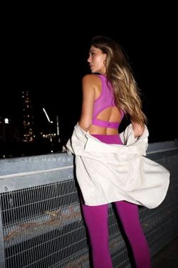 Cleo Harper GLOW BRALET VIOLET sports bra size Medium