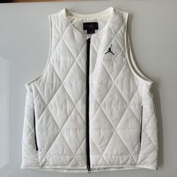 MEDIUM - Nike Jordan Sport Full Zip Golf Vest FB3265-200 Men White Puffer Jacket