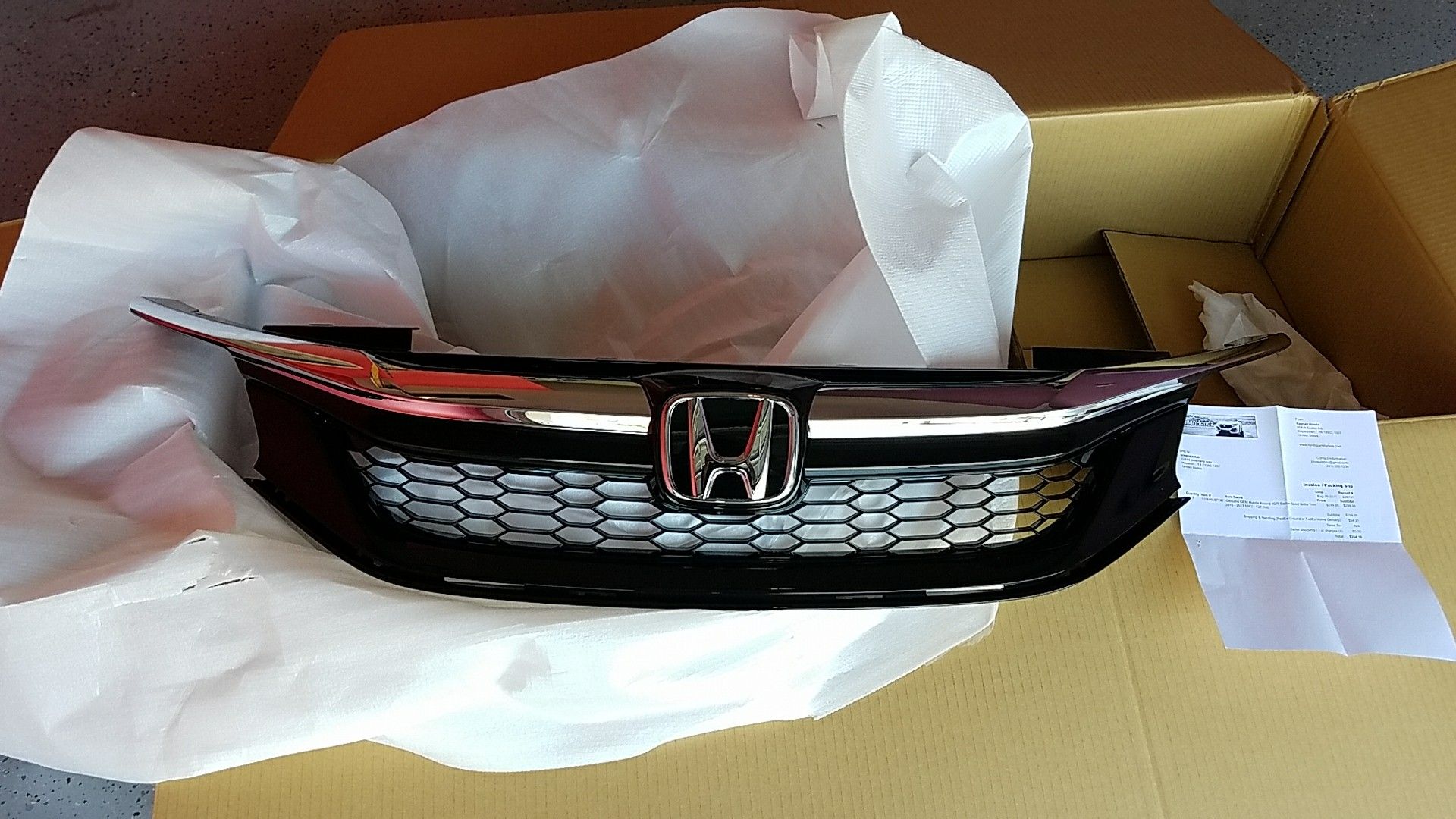 2016 Honda accord sports grill