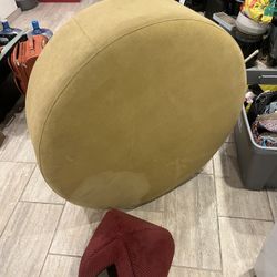 Upholstered Large Round Ottoman