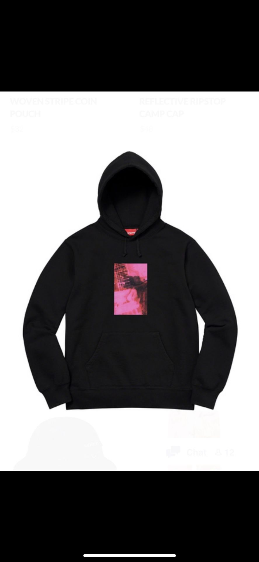 Supreme, My Bloody Valentine Hooded Sweatshirt , Black, Size L, (Large)