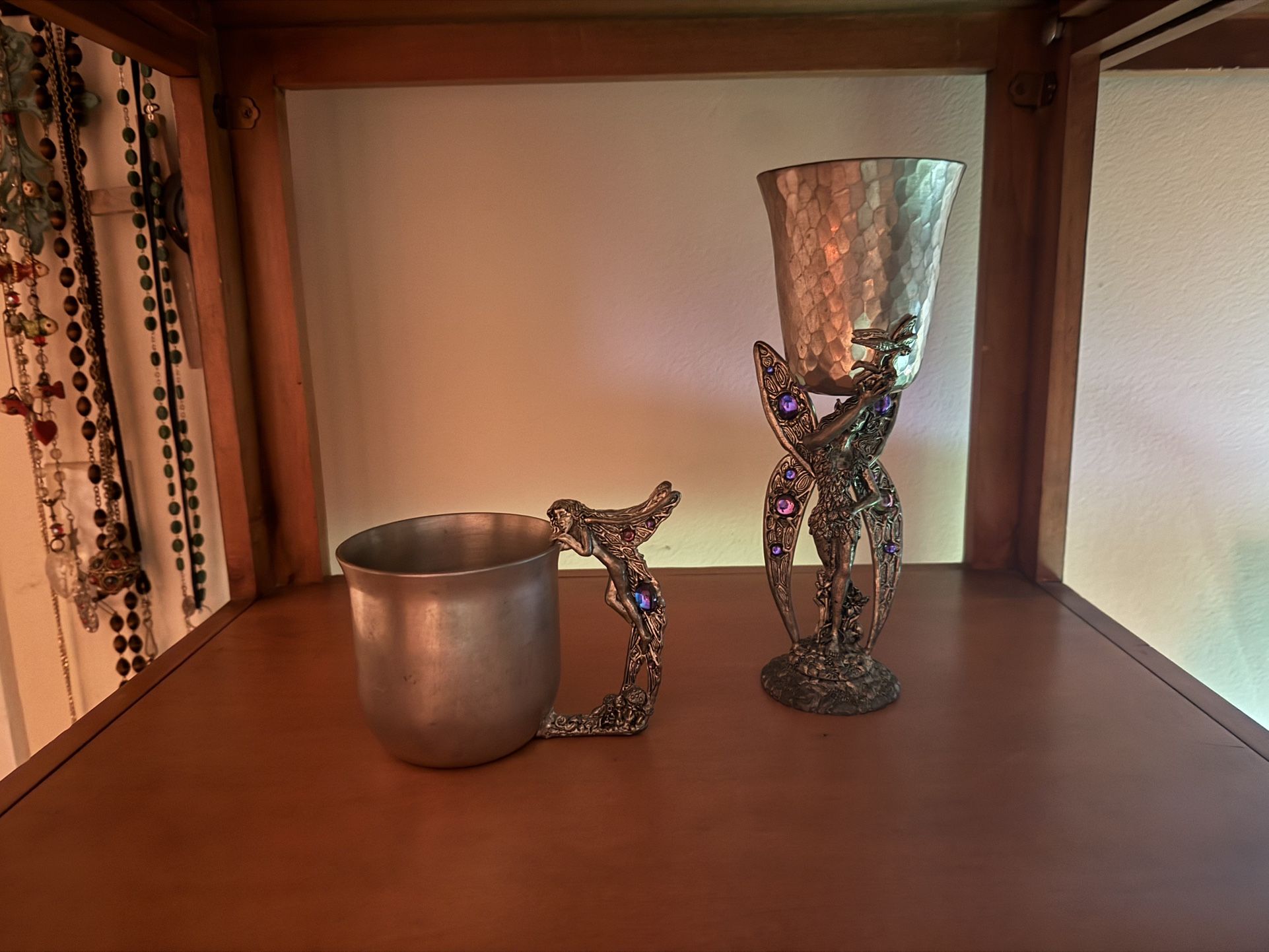 Pewter Fairy Goblet And Cup 