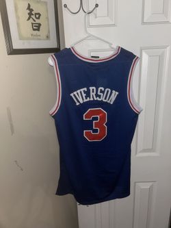 NBA Allen Iverson blue jersey size L