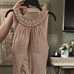Gold Dress Size 8 (stretches)