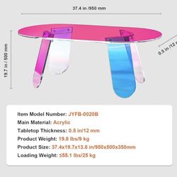 Colorful Glass/plastic Table 