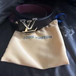 Louis Vuitton Black Calf Leather Belt