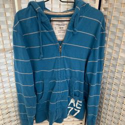 emo american eagle blue cyan zip up