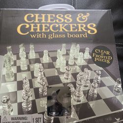 Glass chess and checkers board!