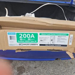 Siemens 200 Amp Outdoor Electrical Meter Main Panel – NEW