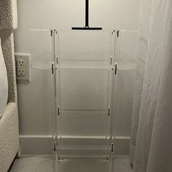 50% off 2 (pair) of acrylic nightstands/ end tables with shelf