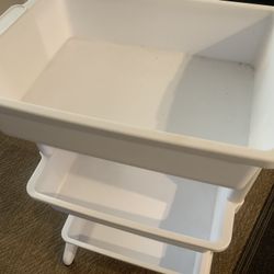 3 Tier Plastic Rolling Cart