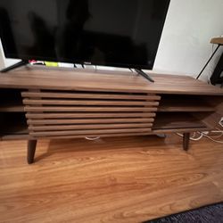 Wooden TV Stand, Light Brown 