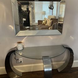 Glass Console W/ Mirror 