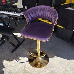 4 Purple & Gold Stools