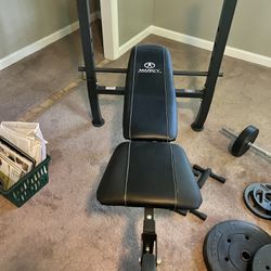 Weight Bench  With Extras 