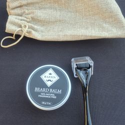 Raffin Beard Balm With Roller And Bag