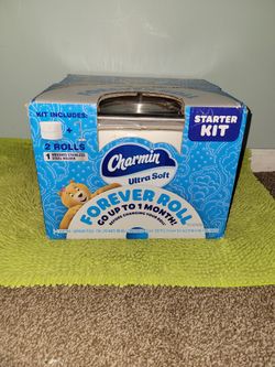 Starter Kit 1 Steel Holder 2 Roll Pack Bathroom Tissue
