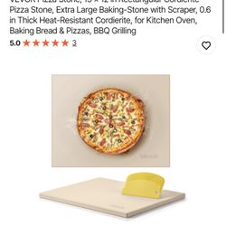 VEVOR Pizza Stone, 15 x 12 in Rectangular