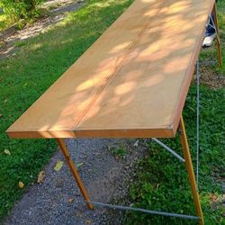 7 Foot Collapsible Wall Paper Table, Made Of A Heavy Hardwood