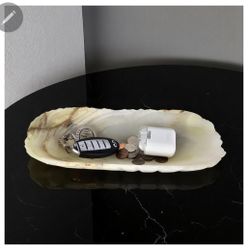 Marble onyx bowl, stone tray for keys and coins, catchall dish, onyx bowl for daily storage, jewelry storage tray for daily use