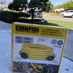 Champion Power Equipment 25-Foot 30-Amp 250-Volt Generator Power Cord for Manual Transfer Switch (L14-30P to L14-30R)
