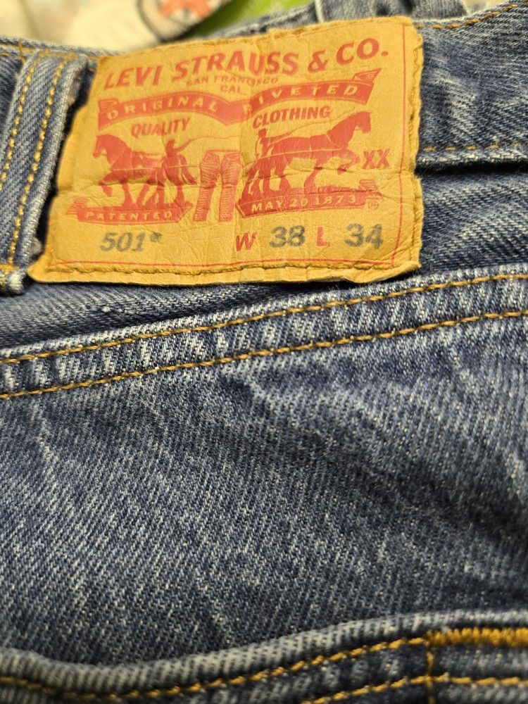 Levi's Strauss 501 38x34 3pairs And Lucky Jeans 3 Pairs