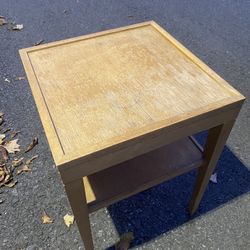 Small Side Wood Table With Underside Storage