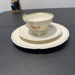 Castleton China Vintage 1950s Dolly Madison Cup Saucer Bread/Dessert Plate