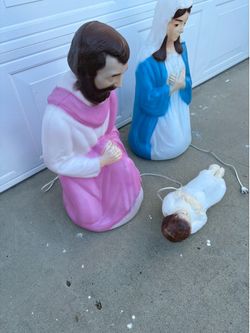 vintage 3-piece nativity