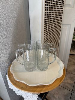 Princess House Set De 4 Cerveceros O Tazas Altas De Crystal Heritage.
