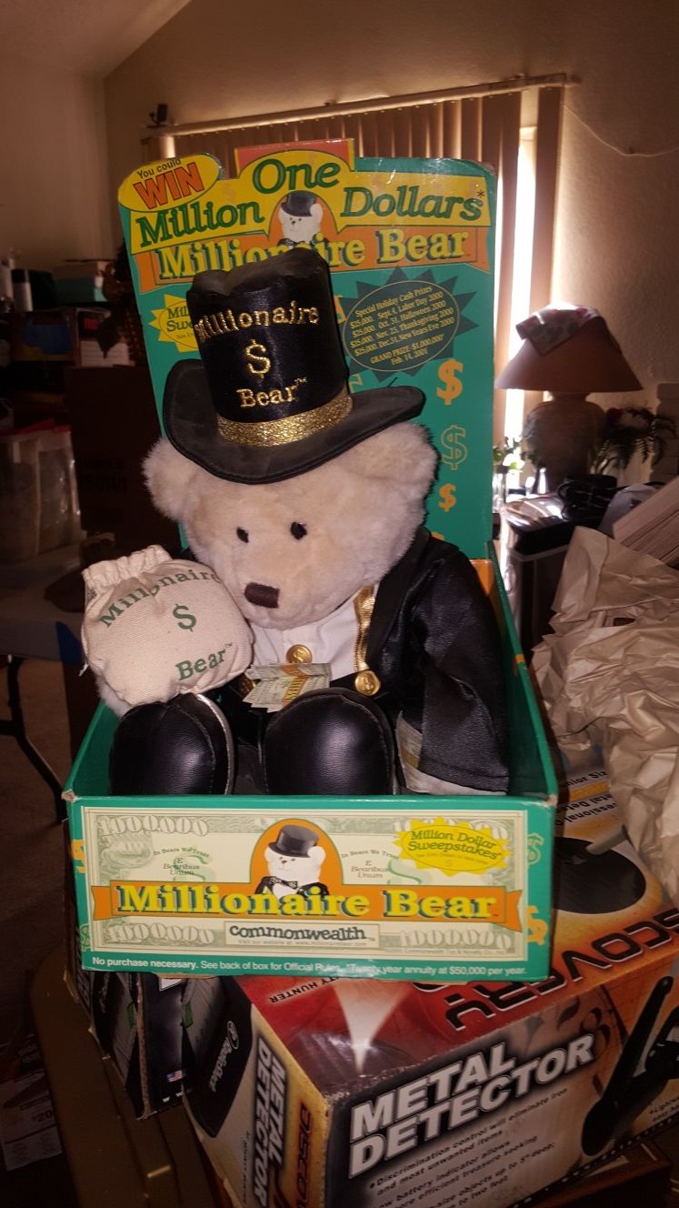 Millionaire teddy bear made by Commonwealth